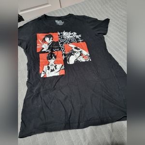 Black butler fitted anime black t shirt